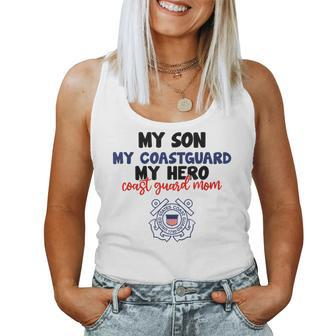 My Son My Coastguard My Hero Coast Guard Mom Gift Police Mom Women Tank Top Basic Casual Daily Weekend Graphic - Seseable