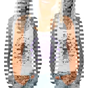 Proud Daughter Of Veteran Military Child Month Quote Purple Women Tank Top | Mazezy