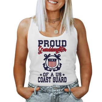Proud Us Coast Guard Granddaughter Women Tank Top Basic Casual Daily Weekend Graphic - Seseable