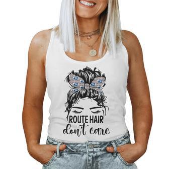 Route Hair Dont Care Mothers Day Mail Carrier Postal Worker Women Tank Top Basic Casual Daily Weekend Graphic - Thegiftio UK
