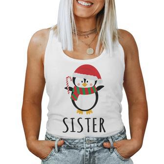 Sister Penguin Christmas Family Matching Women Tank Top | Mazezy