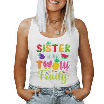 Sister Of The Twotti Frutti 2Nd Birthday Fruity Family Party Women Tank Top | Mazezy