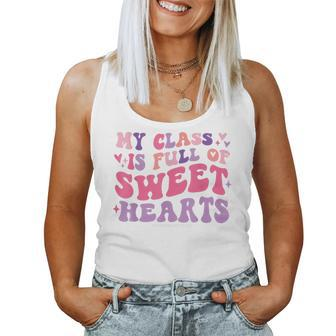 Teachers Valentines Day My Class Is Full Of Sweethearts Kids Women Tank Top Basic Casual Daily Weekend Graphic - Seseable