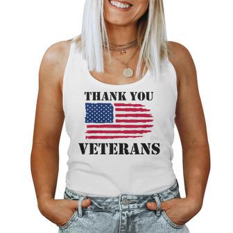 Thank You Veteran Us Military Gifts Veterans Day Mens Womens Women Tank Top Basic Casual Daily Weekend Graphic - Seseable