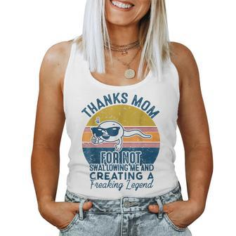 Thanks Mom For Not Swallowing Me Funny Gift From Daughters  Women Tank Top Basic Casual Daily Weekend Graphic