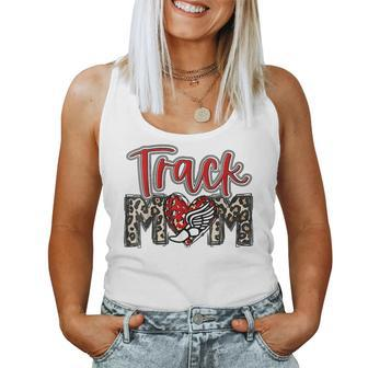 Track And Field Mom Track Player Daughter Son Proud Leopard Women Tank Top | Mazezy
