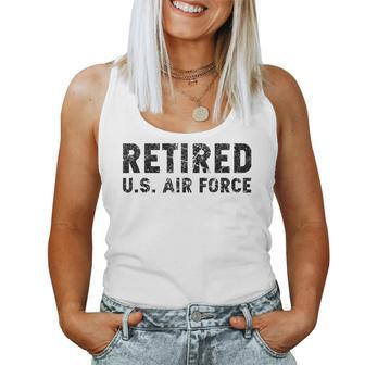 Us Air Force Retired Grandpa Veteran Military Vintage Women Tank Top | Mazezy