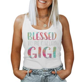 Womens Blessed To Be Called Gigi Mothers Day Women Tank Top Basic Casual Daily Weekend Graphic - Thegiftio UK