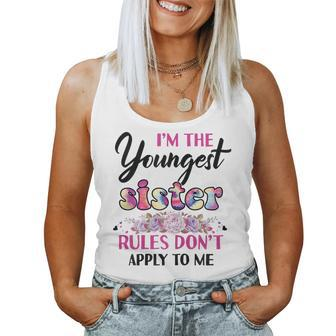 Youngest Sister Rules Dont Apply To Me Sibling Women Tank Top | Mazezy