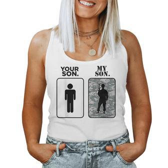 Your Son My Son Military Parents Army Moms Army Dads Women Tank Top Basic Casual Daily Weekend Graphic - Seseable