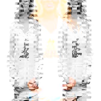 Joy Love Hope Peace Christmas Women Hoodie Casual Graphic Zip Up Hooded Sweatshirt - Thegiftio