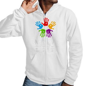 Together Against Bullying Orange Anti Bullying Unity Day Kid  Men Hoodie Casual Graphic Zip Up Hooded Sweatshirt