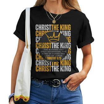 00038 Stylish Christ Is King Apparel Women T-shirt | Mazezy
