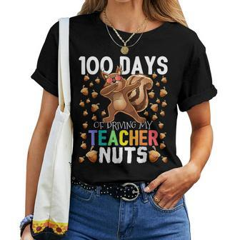 100 Days Of Driving My Teacher Nuts Dabbing Squirrel School V2 Women T-shirt - Seseable