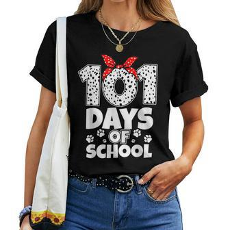 100 Days Of School Dalmatian Dog Women Girl 100 Days Smarter Women T-shirt - Thegiftio UK