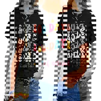 100 Days Of School Groovy For Teacher Girls Kids Women T-shirt | Seseable UK