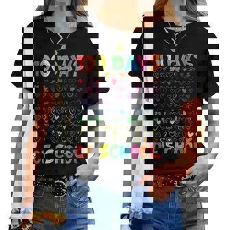 100 Days Of School Teacher Kids Student Boy Girl 100 Hearts Women T-shirt | Seseable UK