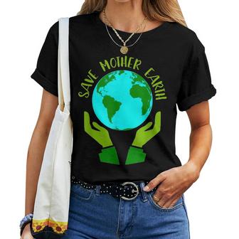 Earth Day Save Mother Earth Gift Women T-shirt Casual Daily Crewneck Short Sleeve Graphic Basic Unisex Tee