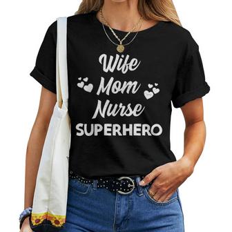 Cute Mothers Day Wife Mom Nurse Superhero Mommy & Womens V2 Women T-shirt Casual Daily Crewneck Short Sleeve Graphic Basic Unisex Tee