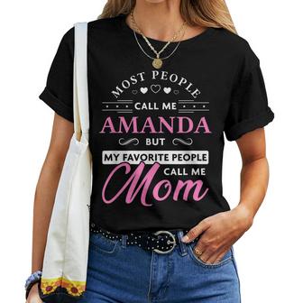 Amanda Name Mom  - Personalized Mothers Day Gift Women T-shirt Casual Daily Crewneck Short Sleeve Graphic Basic Unisex Tee