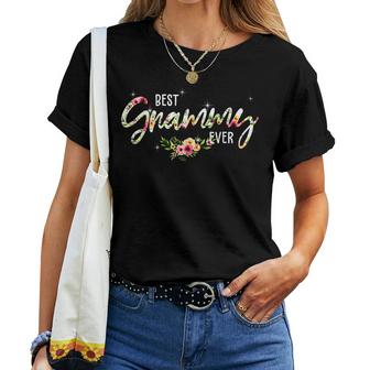 Best Grammy Ever Flowers Mothers Day Birthday Mom Grandma Women T-shirt Casual Daily Crewneck Short Sleeve Graphic Basic Unisex Tee