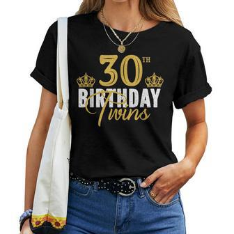 30Th Birthday Twins 30 Years Old Twin Brother And Sister Women T-shirt | Mazezy