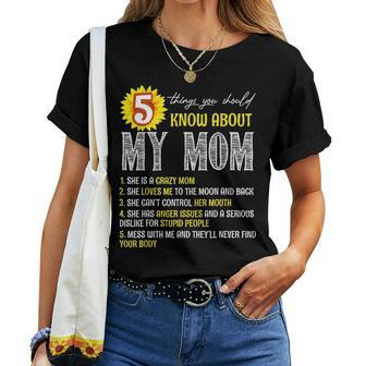 5 Things You Should Know About My Mom Sunflower Women T-shirt - Seseable