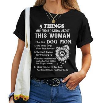 5 Things You Should Know About This Woman Dog Mom Sunflower Women T-shirt - Seseable