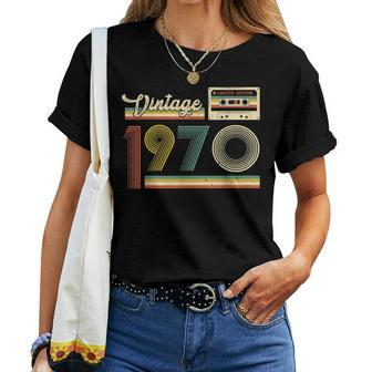 50Th Birthday Cassette Vintage 1970 50 Years Old Women T-shirt | Mazezy