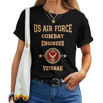 Air Force Combat Engineer Veteran Retired Air Force Women T-shirt | Mazezy