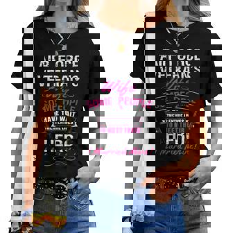 Air Force Veterans Wife Some People Women T-shirt | Mazezy