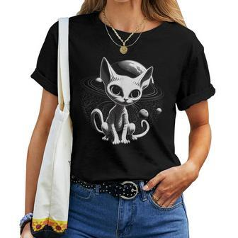 Alien Ufo Cat Graphic Men Women Boys Girls Women T-shirt | Mazezy