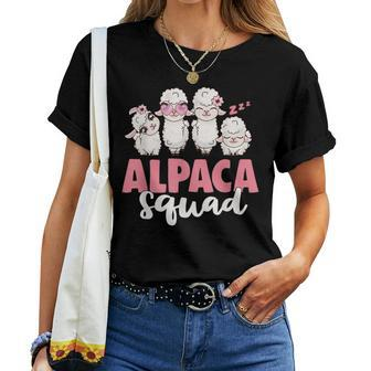 Alpaca Squad Cute N Girls For Llama & Alpaca Lovers Women T-shirt | Mazezy