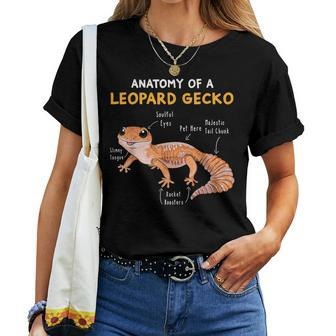 Anatomy Of A Leopard Gecko Gecko Mom Reptile Dad Women T-shirt | Mazezy CA