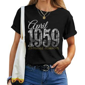 April 1959 Tee - 60 Year Old Shirt 1959 60Th Birthday Women T-shirt | Mazezy