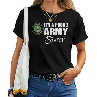 Army Sister Proud Army Sister Deployment Women T-shirt | Mazezy