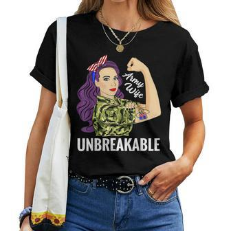 Army Wife Unbreakable For Women Military Husband Women T-shirt | Mazezy