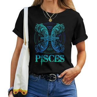 Womens Astrology Horoscope Zodiac Sign Pisces Women T-shirt | Mazezy