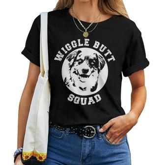 Australian Shepherd Wiggle Butt Squad For Aussie Mom Women T-shirt | Mazezy