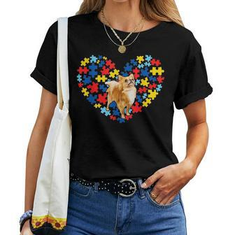 Autism Awareness Chihuahua Heart Dog Dad Dog Mom Gift Women T-shirt - Seseable