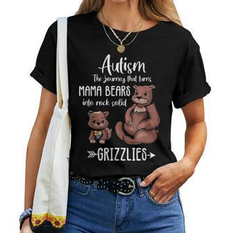 Autism Awareness Mama Bear Autism Super Hero Mom Gift Women T-shirt - Seseable