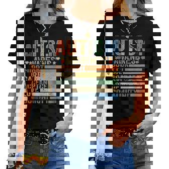 Autism Awareness Support Care Acceptance For Women Mom Dad  Women T-shirt Casual Daily Crewneck Short Sleeve Graphic Basic Unisex Tee