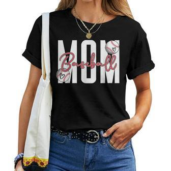 Baseball Mom Letter Print Mama Mothers Day Baseball Lover  Women T-shirt Casual Daily Crewneck Short Sleeve Graphic Basic Unisex Tee