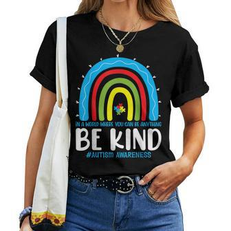 Be Kind Autism Awareness Rainbow Leopard Choose Kindness  Women T-shirt Casual Daily Crewneck Short Sleeve Graphic Basic Unisex Tee