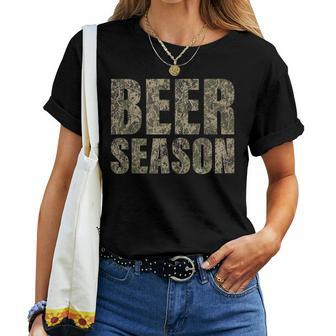 Beer Season 2 - Camo Funny Deer Hunter Hunting Women T-shirt - Seseable