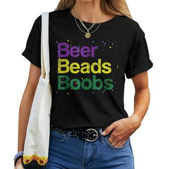 Beers Beads Boobs Mardi Gras 2023 New Orleans Carnival Women T-shirt - Thegiftio UK