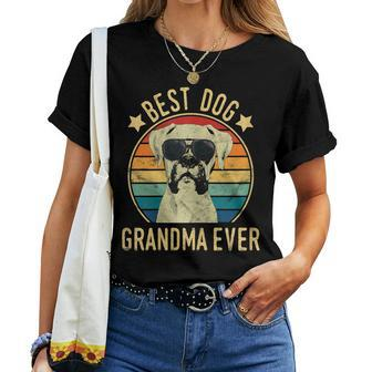Best Dog Grandma Ever Boxer Mothers Day Women T-shirt - Seseable