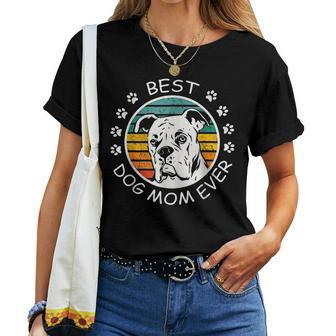 Best Dog Mom Ever Boxer Mom Vintage Mothers Day Gifts Women T-shirt - Seseable