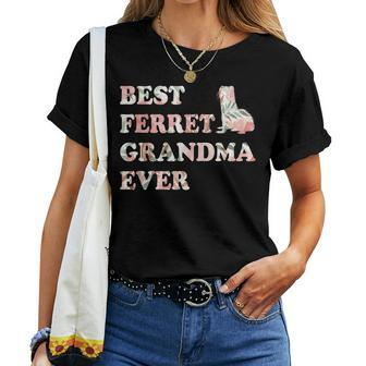 Best Ferret Grandma Ever Coolest Ferret Grandmother Women T-shirt - Seseable