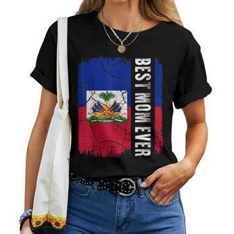 Best Haitian Mom Ever Haiti Flag Mothers Day Gift Women T-shirt - Seseable